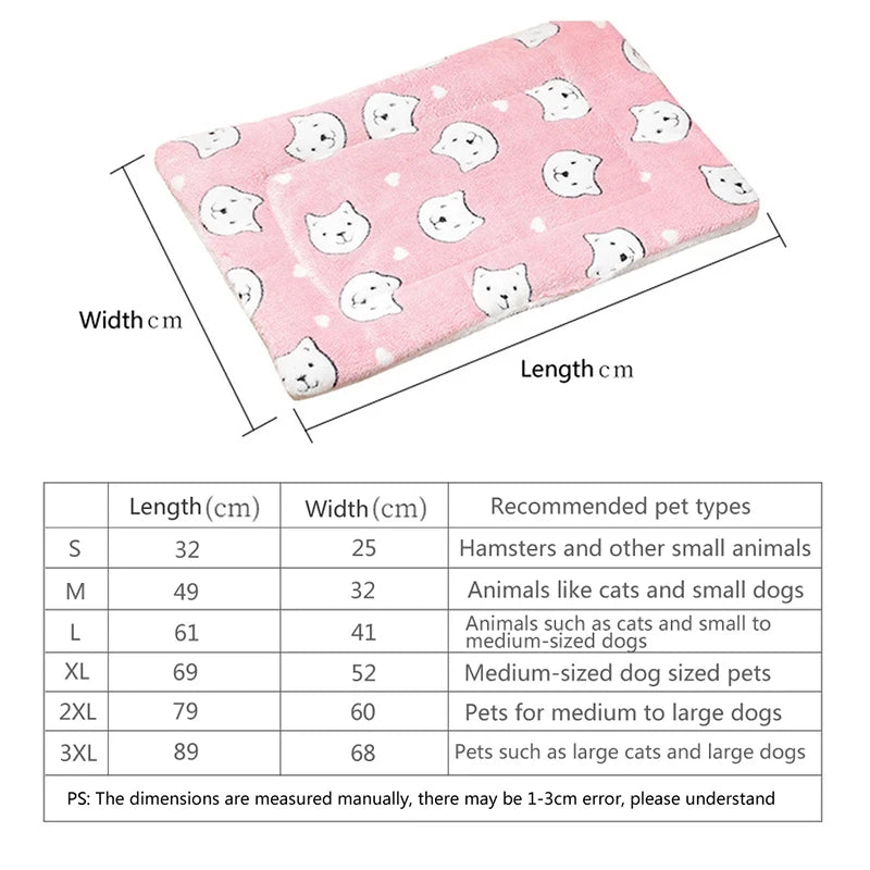 Fleece Flannel Pet Sleeping Mat