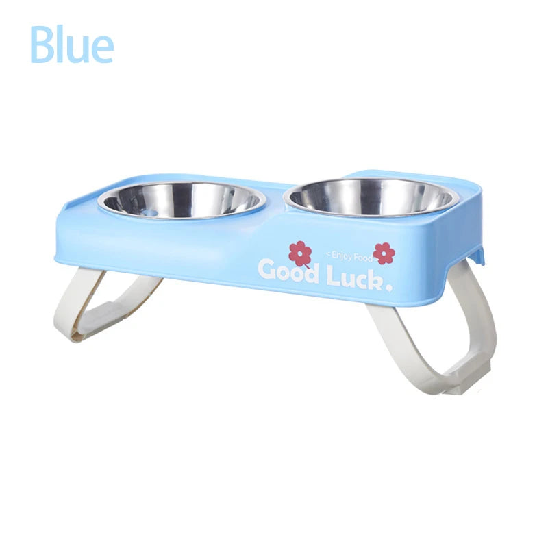 Elevated Stainless Steel Pet Bowl Set