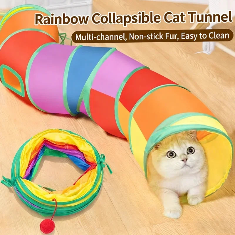 Foldable Multi-Entrance Cat Tunnel