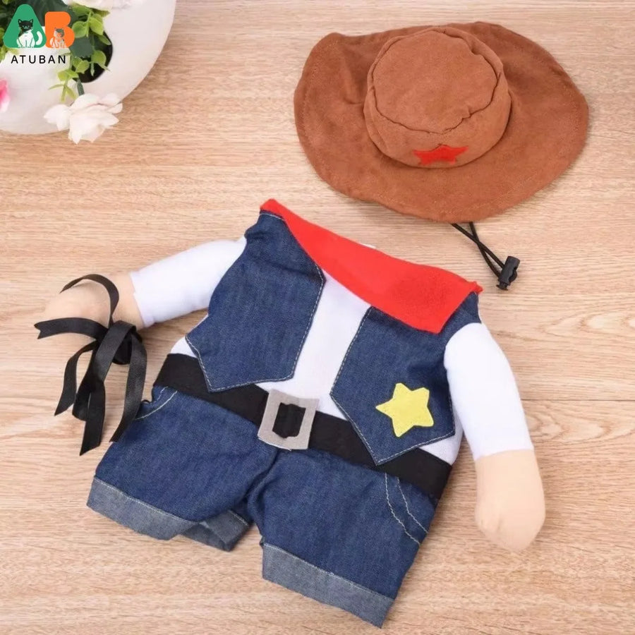 Cowboy Hat & Costume Set for Pets