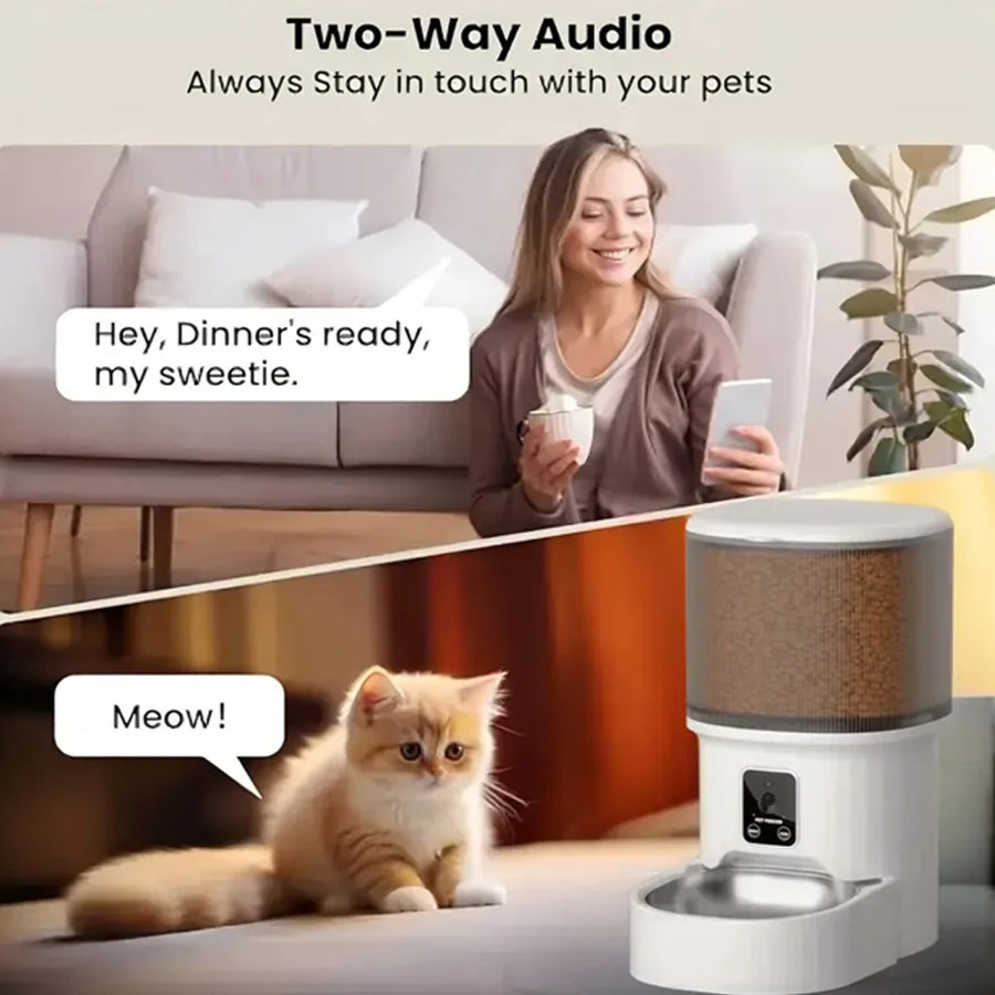 Smart WiFi Pet Feeder with Camera