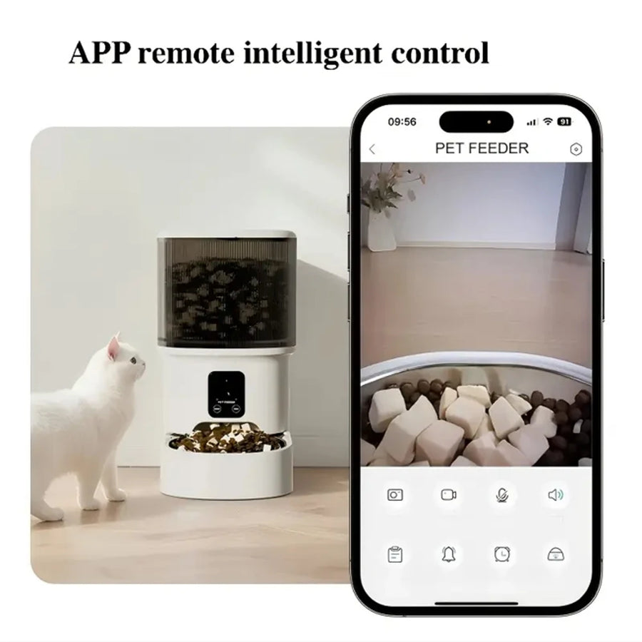 Smart WiFi Pet Feeder with Camera