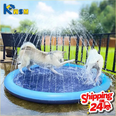 Inflatable Dog Splash Pool & Sprinkler