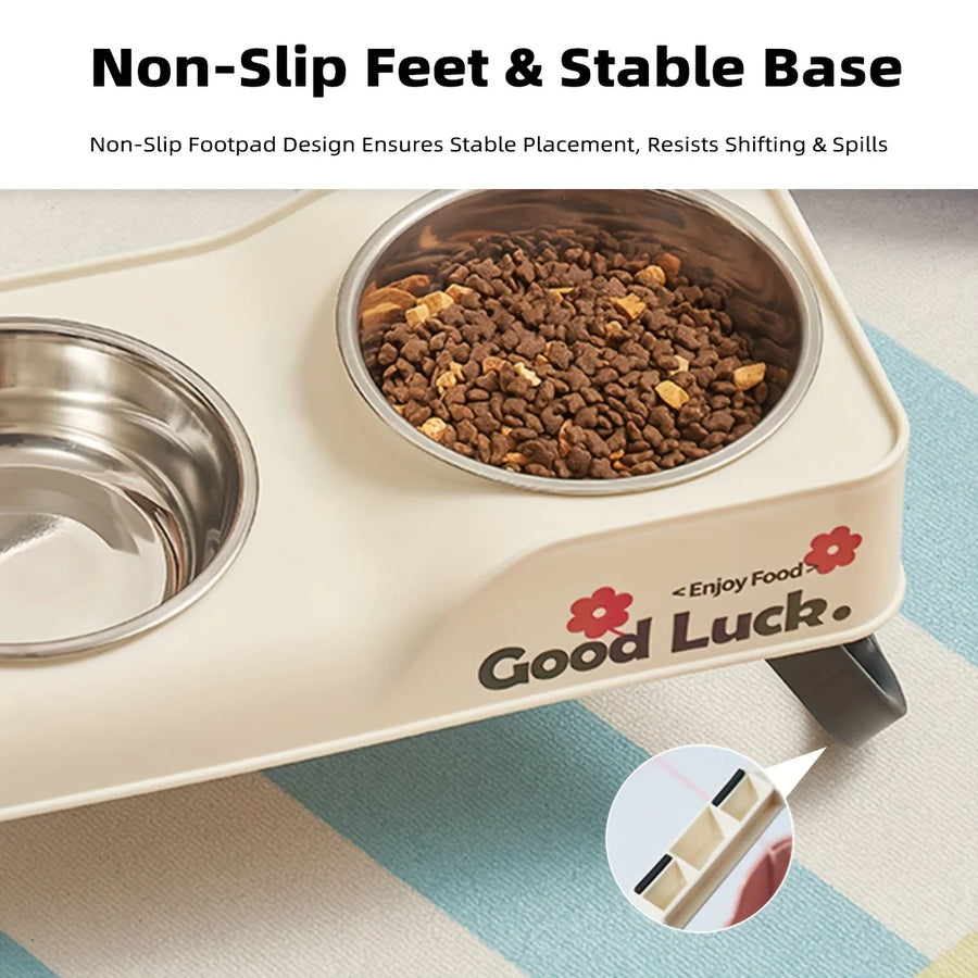 Elevated Stainless Steel Pet Bowl Set