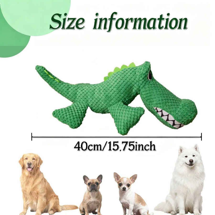 Double-Layer Plush Croc Chew Toy