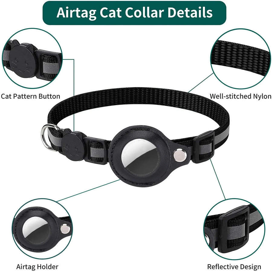 Breakaway Cat Collar with AirTag Holder