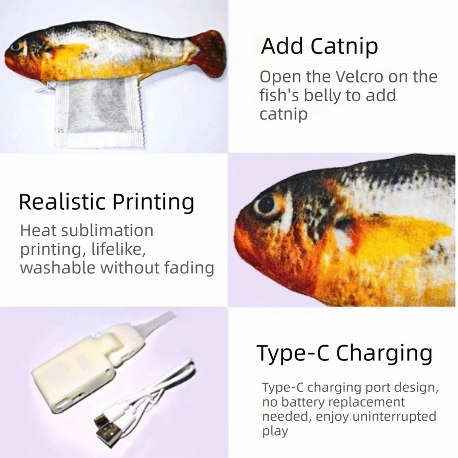 Motion-Activated Flopping Fish Toy