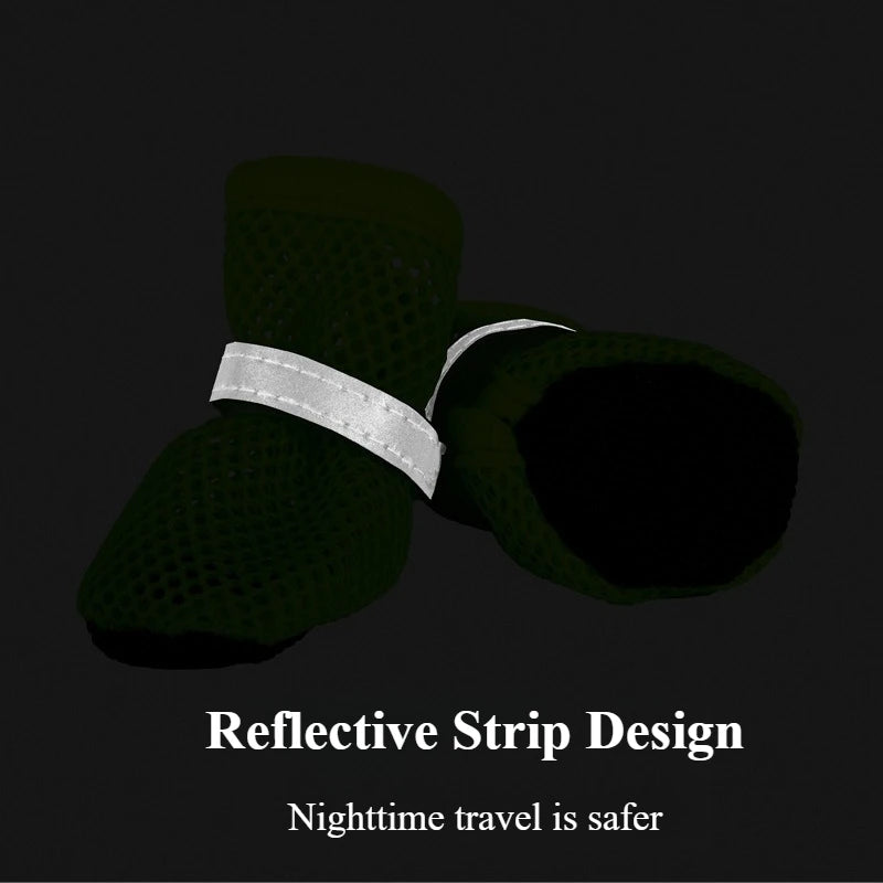 Breathable Anti-Slip Dog Boots (Set of 4)