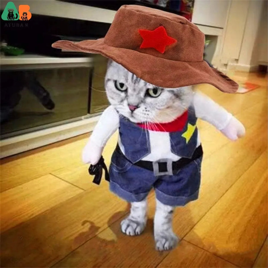 Cowboy Hat & Costume Set for Pets