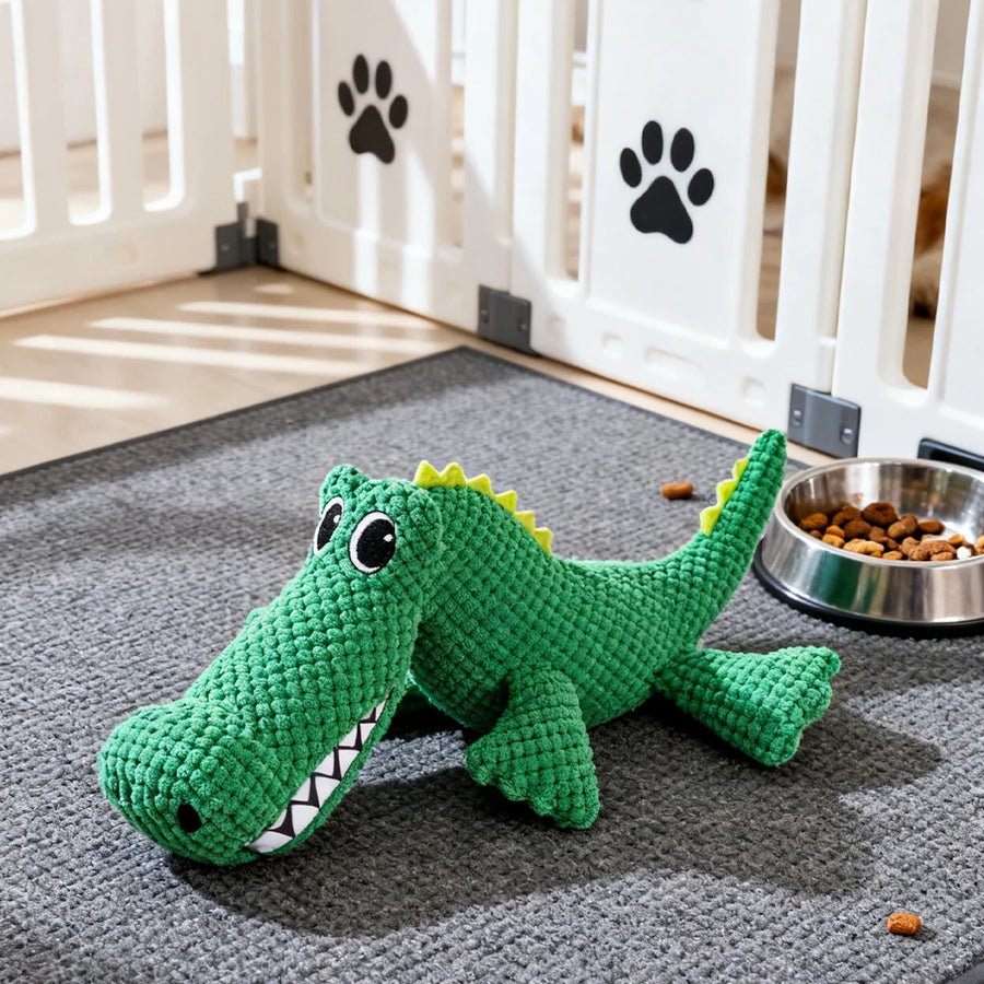 Double-Layer Plush Croc Chew Toy