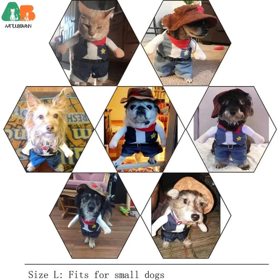 Cowboy Hat & Costume Set for Pets