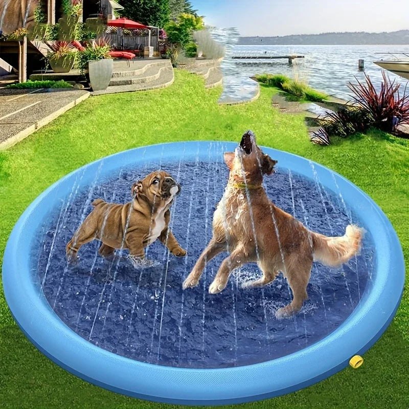 Inflatable Dog Splash Pool & Sprinkler