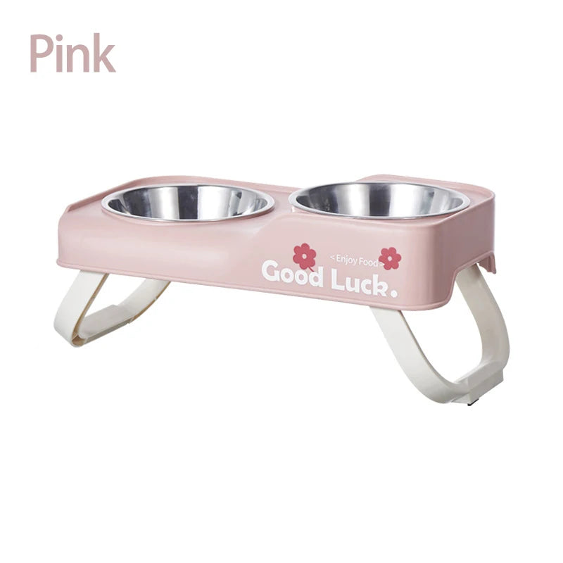 Elevated Stainless Steel Pet Bowl Set