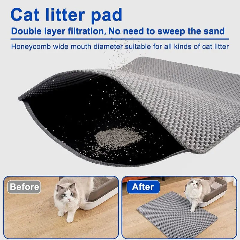 Double-Layer Cat Litter Trapping Mat