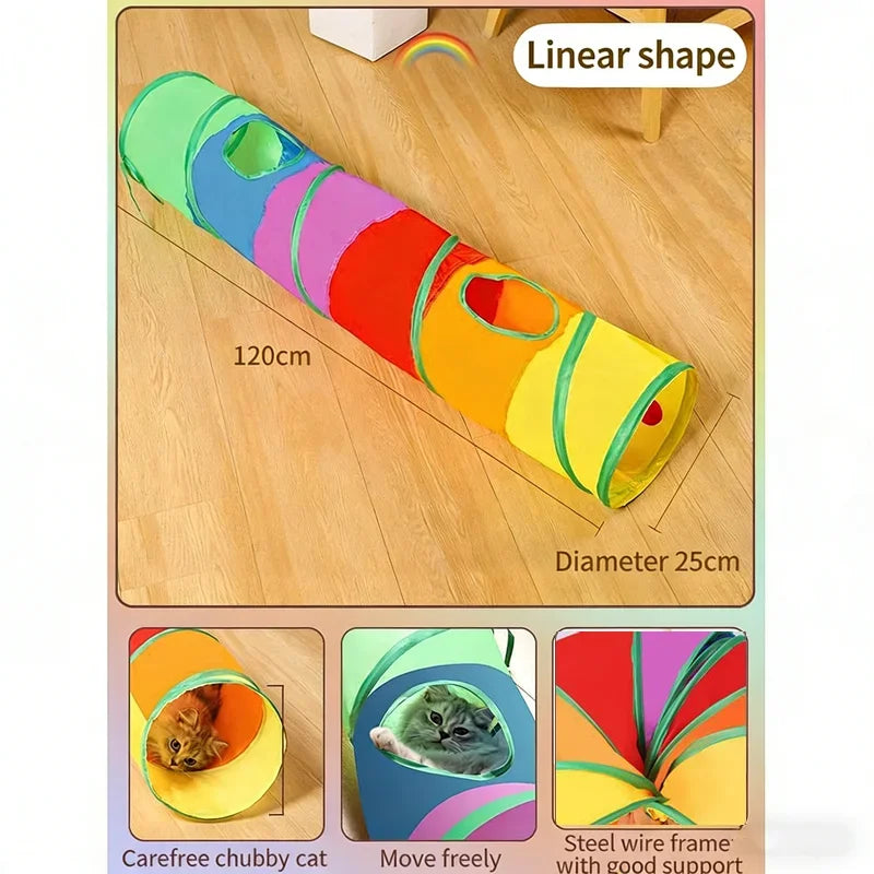 Foldable Multi-Entrance Cat Tunnel