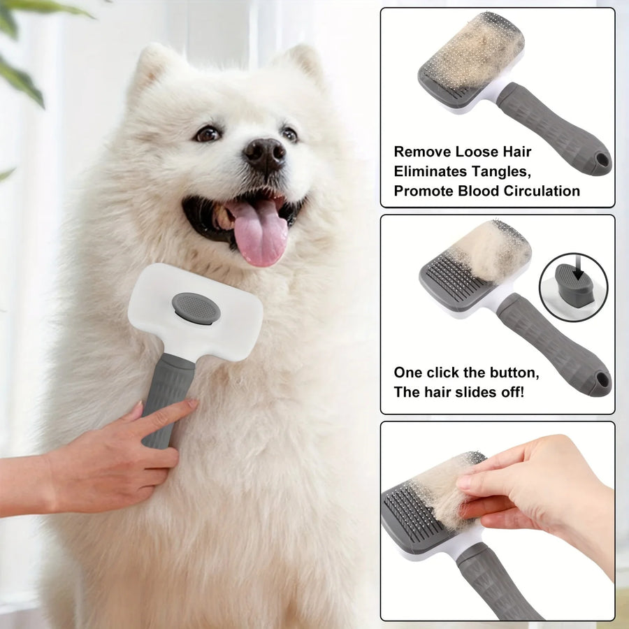 Self-Cleaning Slicker Brush