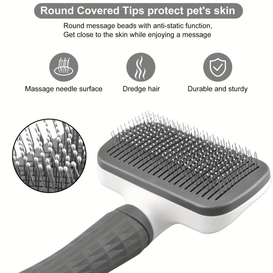 Self-Cleaning Slicker Brush