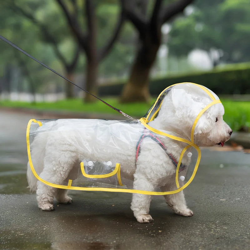Transparent Waterproof Dog Raincoat