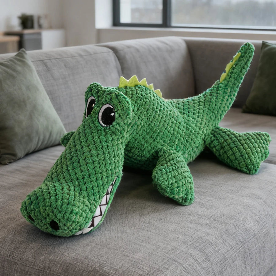 Double-Layer Plush Croc Chew Toy