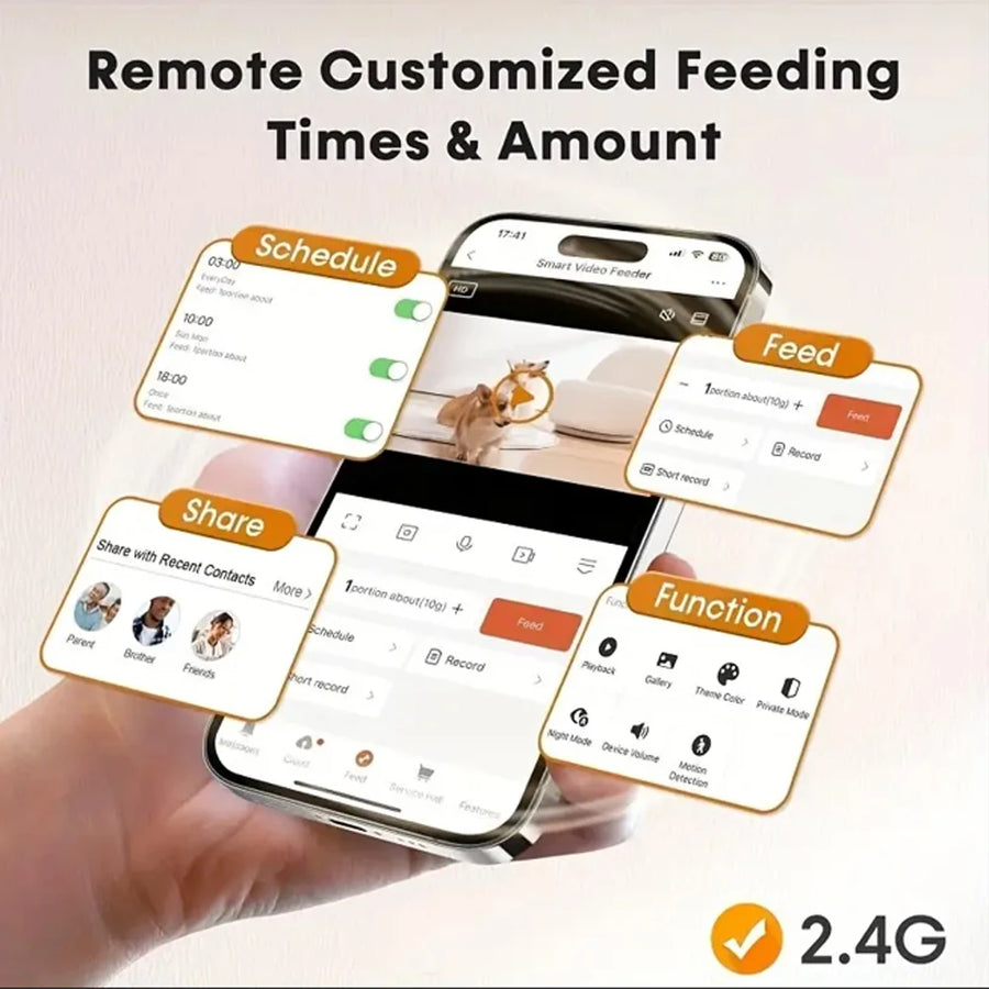Smart WiFi Pet Feeder with Camera