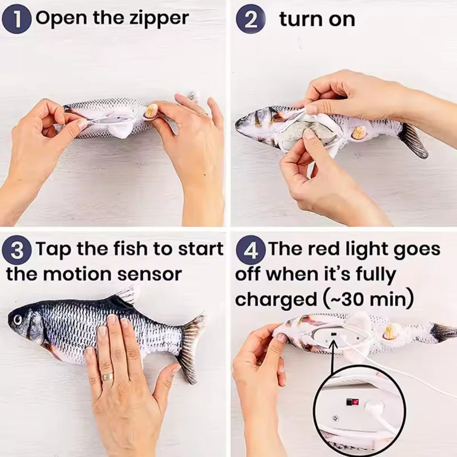 USB Floppy Fish Cat Toy