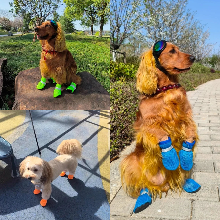 Breathable Anti-Slip Dog Boots (Set of 4)